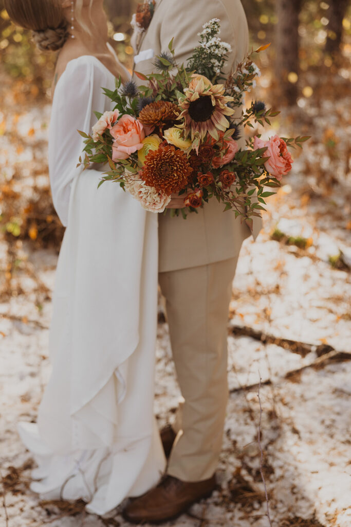 Winter wedding bouquet in Minnesota